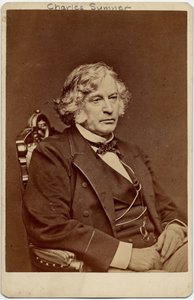 Charles Sumner (1811-74), amerikai szenátor; fotó: George Warren, Boston (albumnyomat) alkotó: American Photographer